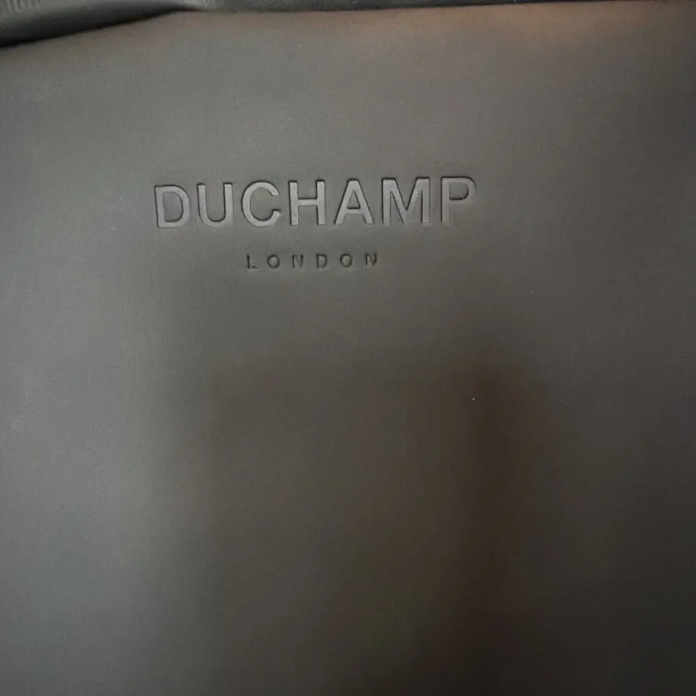 Duchamp London Black Laptop Backpack Rubberized Commuter Travel MSRP $205